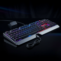 RGB mechanical gaming keyboard with wireless charging and colorful backlit keys